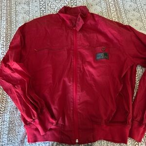 Classic Men's Red Zip-Up Jacket